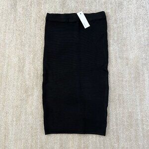3 for $6 NWT Market Ribbed Knit Midi Skirt M Black